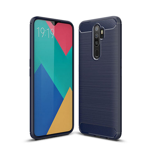 Funda Silicona Carcasa Goma Line para Oppo A11 Azul