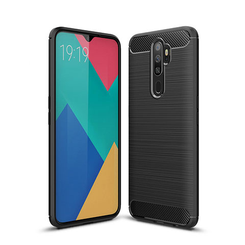 Funda Silicona Carcasa Goma Line para Oppo A11X Negro