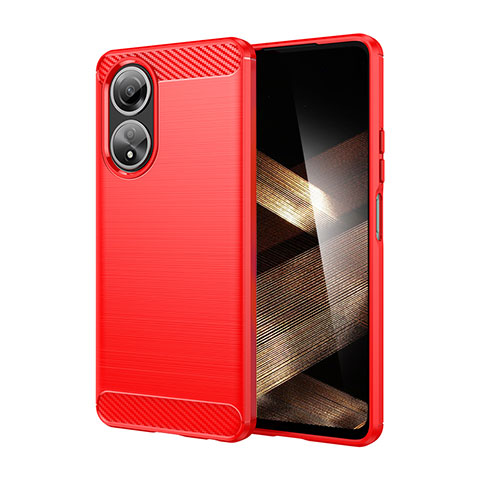 Funda Silicona Carcasa Goma Line para Oppo A18 Rojo