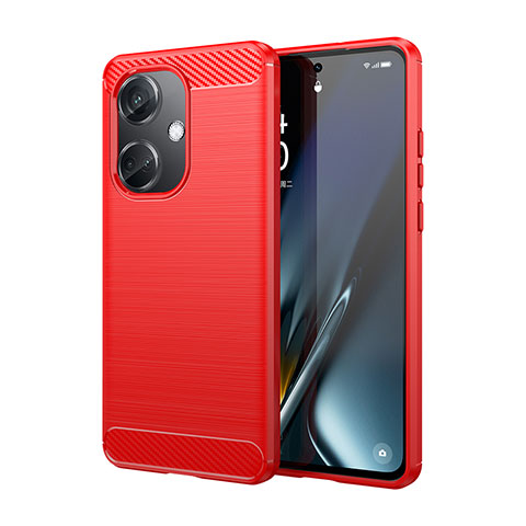 Funda Silicona Carcasa Goma Line para Oppo K11 5G Rojo