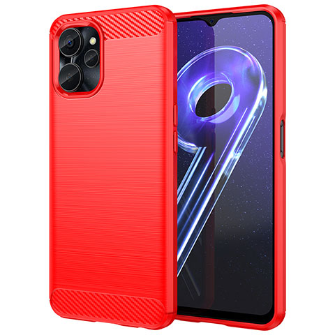 Funda Silicona Carcasa Goma Line para Realme 10 5G Rojo