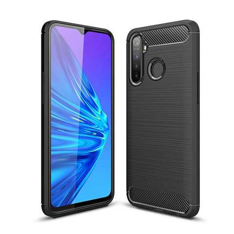 Funda Silicona Carcasa Goma Line para Realme 5s Negro