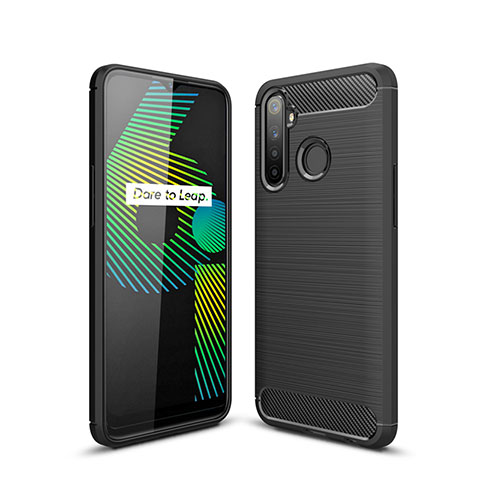 Funda Silicona Carcasa Goma Line para Realme 6i Negro