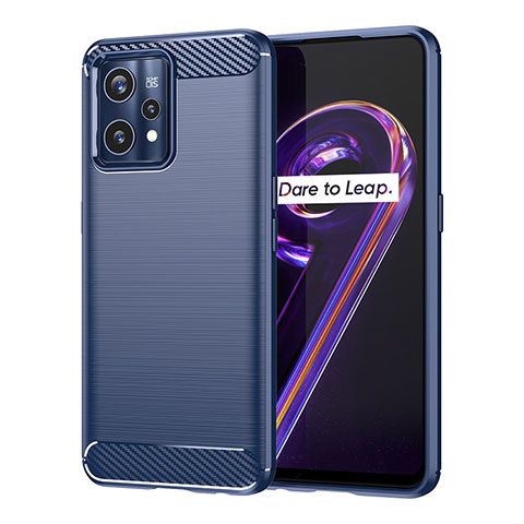 Funda Silicona Carcasa Goma Line para Realme 9 4G Azul