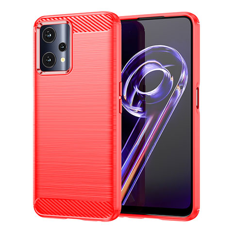 Funda Silicona Carcasa Goma Line para Realme 9 Pro 5G Rojo