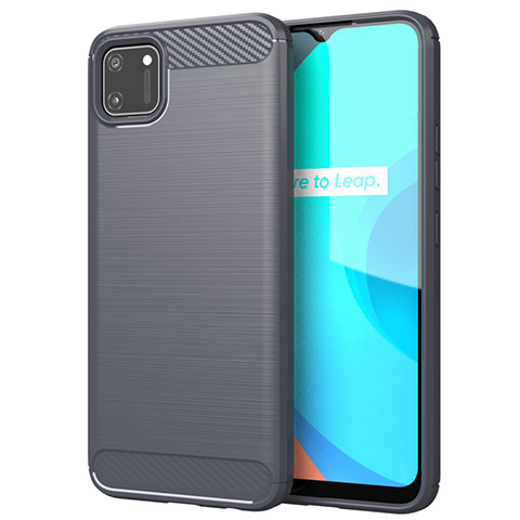 Funda Silicona Carcasa Goma Line para Realme C11 Gris