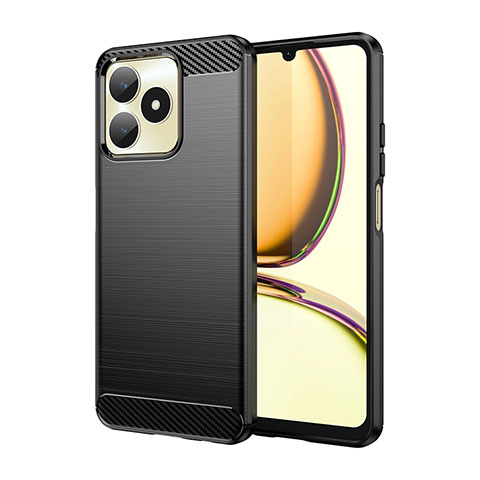 Funda Silicona Carcasa Goma Line para Realme C53 India Negro