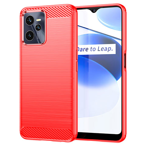 Funda Silicona Carcasa Goma Line para Realme Narzo 50A Prime Rojo