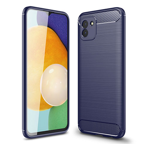 Funda Silicona Carcasa Goma Line para Samsung Galaxy A03 Azul