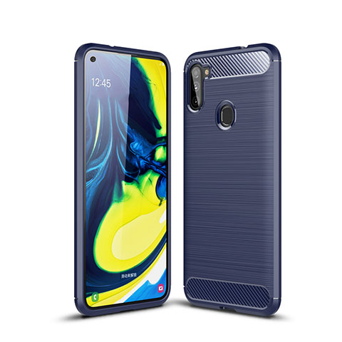 Funda Silicona Carcasa Goma Line para Samsung Galaxy A11 Azul