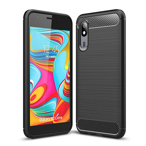 Funda Silicona Carcasa Goma Line para Samsung Galaxy A2 Core A260F A260G Negro