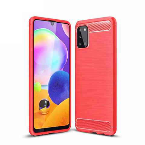 Funda Silicona Carcasa Goma Line para Samsung Galaxy A31 Rojo