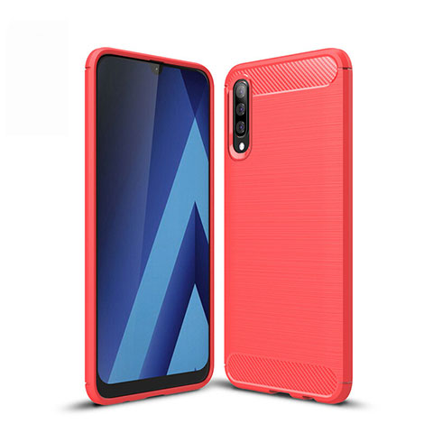 Funda Silicona Carcasa Goma Line para Samsung Galaxy A50S Rojo