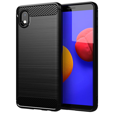 Funda Silicona Carcasa Goma Line para Samsung Galaxy M01 Core Negro