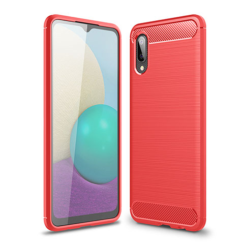 Funda Silicona Carcasa Goma Line para Samsung Galaxy M02 Rojo