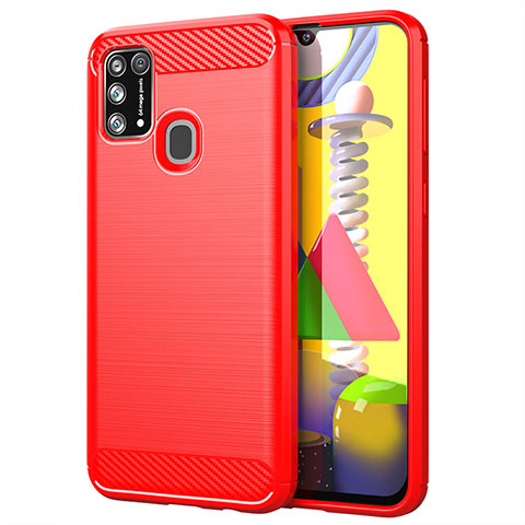 Funda Silicona Carcasa Goma Line para Samsung Galaxy M31 Rojo