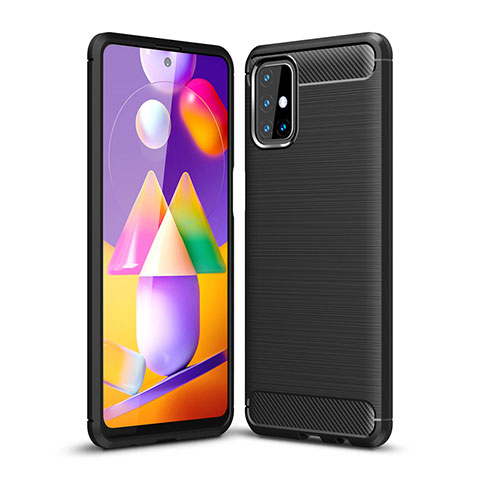 Funda Silicona Carcasa Goma Line para Samsung Galaxy M31s Negro