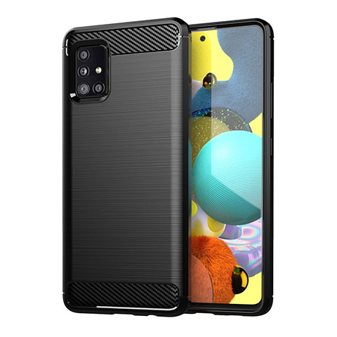 Funda Silicona Carcasa Goma Line para Samsung Galaxy M40S Negro