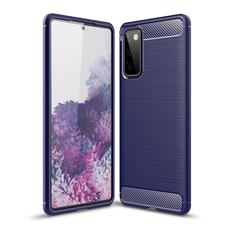 Funda Silicona Carcasa Goma Line para Samsung Galaxy S20 Lite 5G Azul