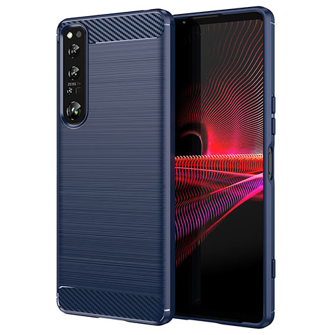 Funda Silicona Carcasa Goma Line para Sony Xperia 1 IV Azul