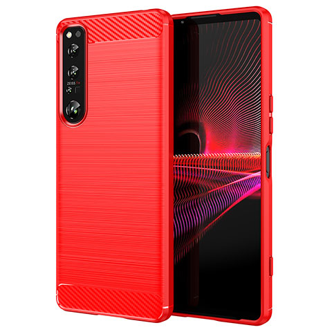 Funda Silicona Carcasa Goma Line para Sony Xperia 1 IV SO-51C Rojo