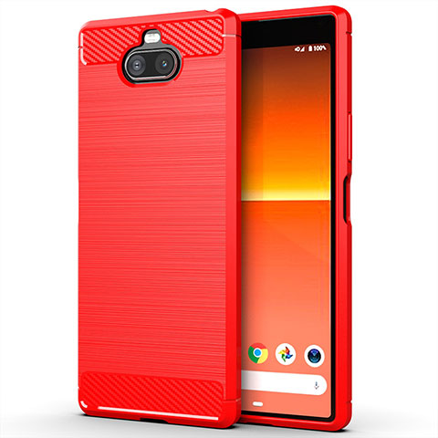 Funda Silicona Carcasa Goma Line para Sony Xperia 8 Rojo