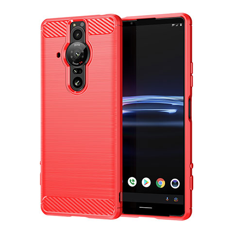 Funda Silicona Carcasa Goma Line para Sony Xperia PRO-I Rojo