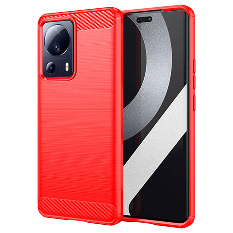 Funda Silicona Carcasa Goma Line para Xiaomi Civi 2 5G Rojo