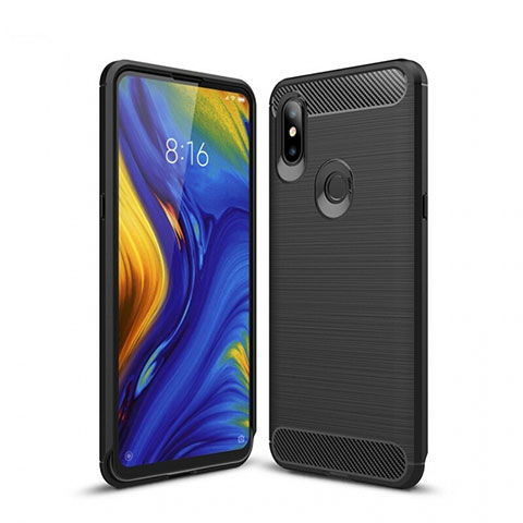 Funda Silicona Carcasa Goma Line para Xiaomi Mi Mix 3 Negro