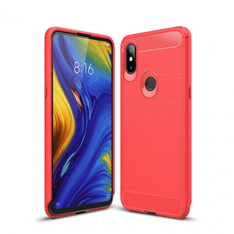 Funda Silicona Carcasa Goma Line para Xiaomi Mi Mix 3 Rojo