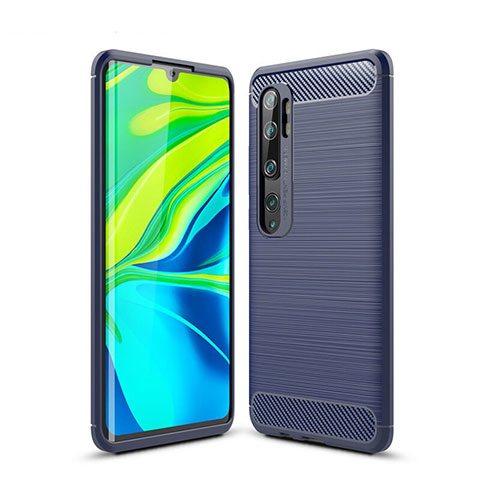 Funda Silicona Carcasa Goma Line para Xiaomi Mi Note 10 Azul