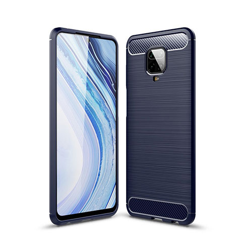 Funda Silicona Carcasa Goma Line para Xiaomi Poco M2 Pro Azul