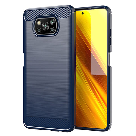 Funda Silicona Carcasa Goma Line para Xiaomi Poco X3 Pro Azul