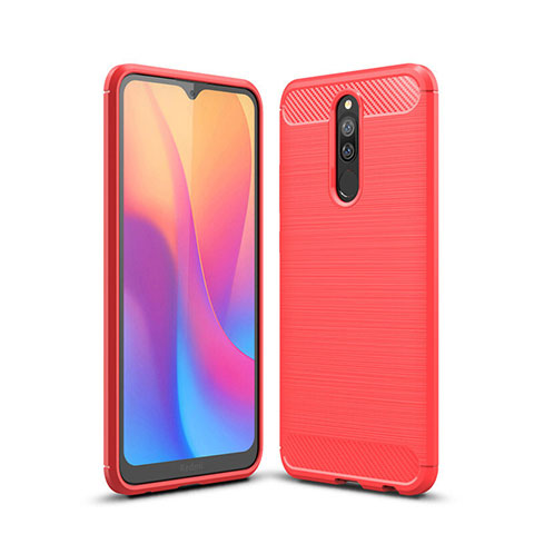 Funda Silicona Carcasa Goma Line para Xiaomi Redmi 8 Rojo