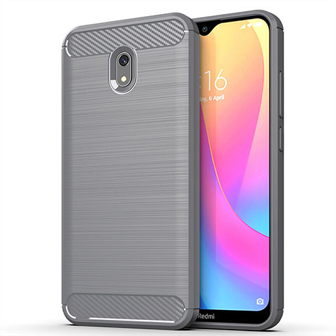 Funda Silicona Carcasa Goma Line para Xiaomi Redmi 8A Gris