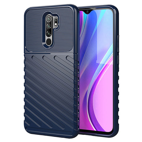 Funda Silicona Carcasa Goma Line para Xiaomi Redmi 9 Azul