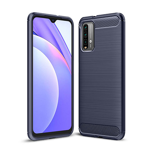 Funda Silicona Carcasa Goma Line para Xiaomi Redmi 9 Power Azul