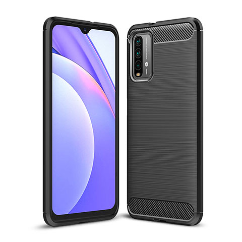 Funda Silicona Carcasa Goma Line para Xiaomi Redmi 9 Power Negro