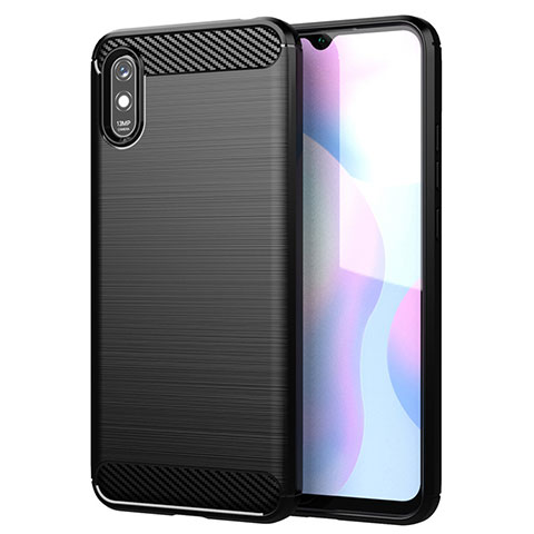 Funda Silicona Carcasa Goma Line para Xiaomi Redmi 9AT Negro