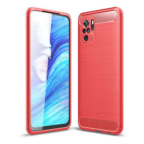 Funda Silicona Carcasa Goma Line para Xiaomi Redmi Note 10 4G Rojo