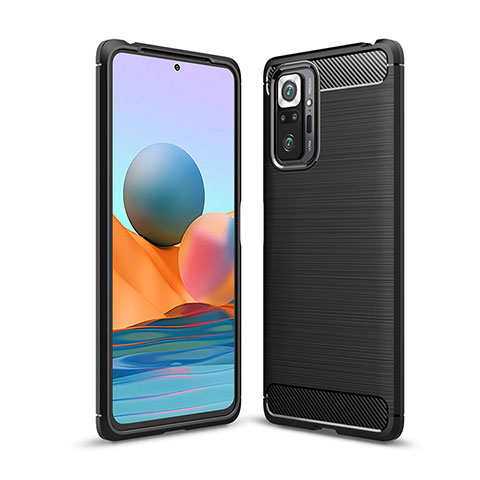 Funda Silicona Carcasa Goma Line para Xiaomi Redmi Note 10 Pro 4G Negro