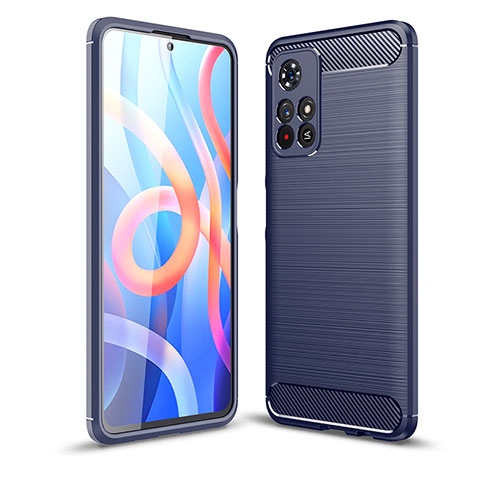 Funda Silicona Carcasa Goma Line para Xiaomi Redmi Note 11 5G Azul