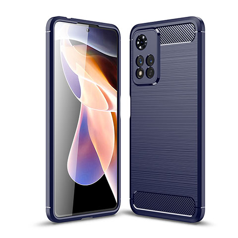 Funda Silicona Carcasa Goma Line para Xiaomi Redmi Note 11 Pro+ Plus 5G Azul