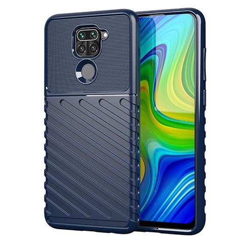 Funda Silicona Carcasa Goma Line para Xiaomi Redmi Note 9 Azul