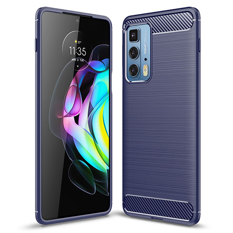 Funda Silicona Carcasa Goma Line S01 para Motorola Moto Edge 20 Pro 5G Azul