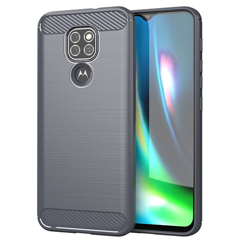 Funda Silicona Carcasa Goma Line S01 para Motorola Moto G9 Play Gris