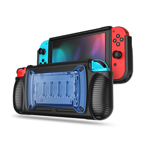 Funda Silicona Carcasa Goma Line S01 para Nintendo Switch Azul