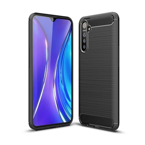 Funda Silicona Carcasa Goma Line S01 para Realme X2 Negro