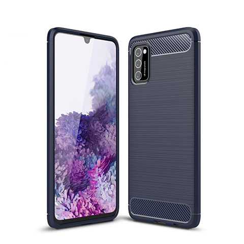 Funda Silicona Carcasa Goma Line S01 para Samsung Galaxy A41 Azul