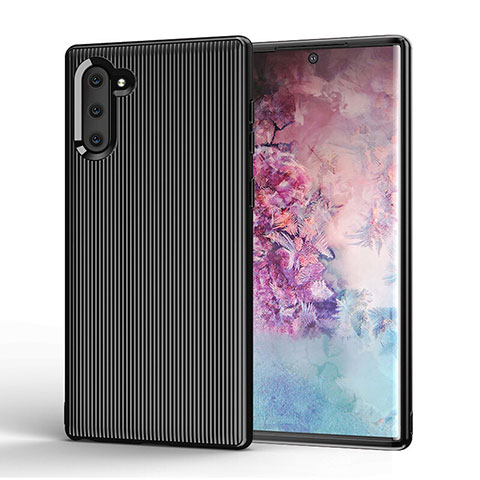 Funda Silicona Carcasa Goma Line S01 para Samsung Galaxy Note 10 5G Negro